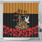 Australia ANZAC Day Personalised Shower Curtain Honouring The Animals That Served