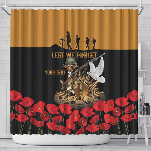 Australia ANZAC Day Personalised Shower Curtain Honouring The Animals That Served