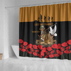 Australia ANZAC Day Personalised Shower Curtain Honouring The Animals That Served