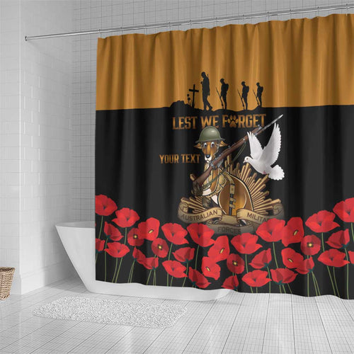 Australia ANZAC Day Personalised Shower Curtain Honouring The Animals That Served