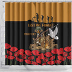 Australia ANZAC Day Personalised Shower Curtain Honouring The Animals That Served