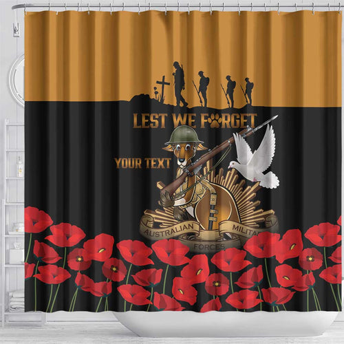 Australia ANZAC Day Personalised Shower Curtain Honouring The Animals That Served