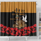 Australia ANZAC Day Personalised Shower Curtain Honouring The Animals That Served