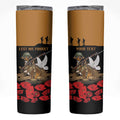 Australia ANZAC Day Personalised Skinny Tumbler Honouring The Animals That Served