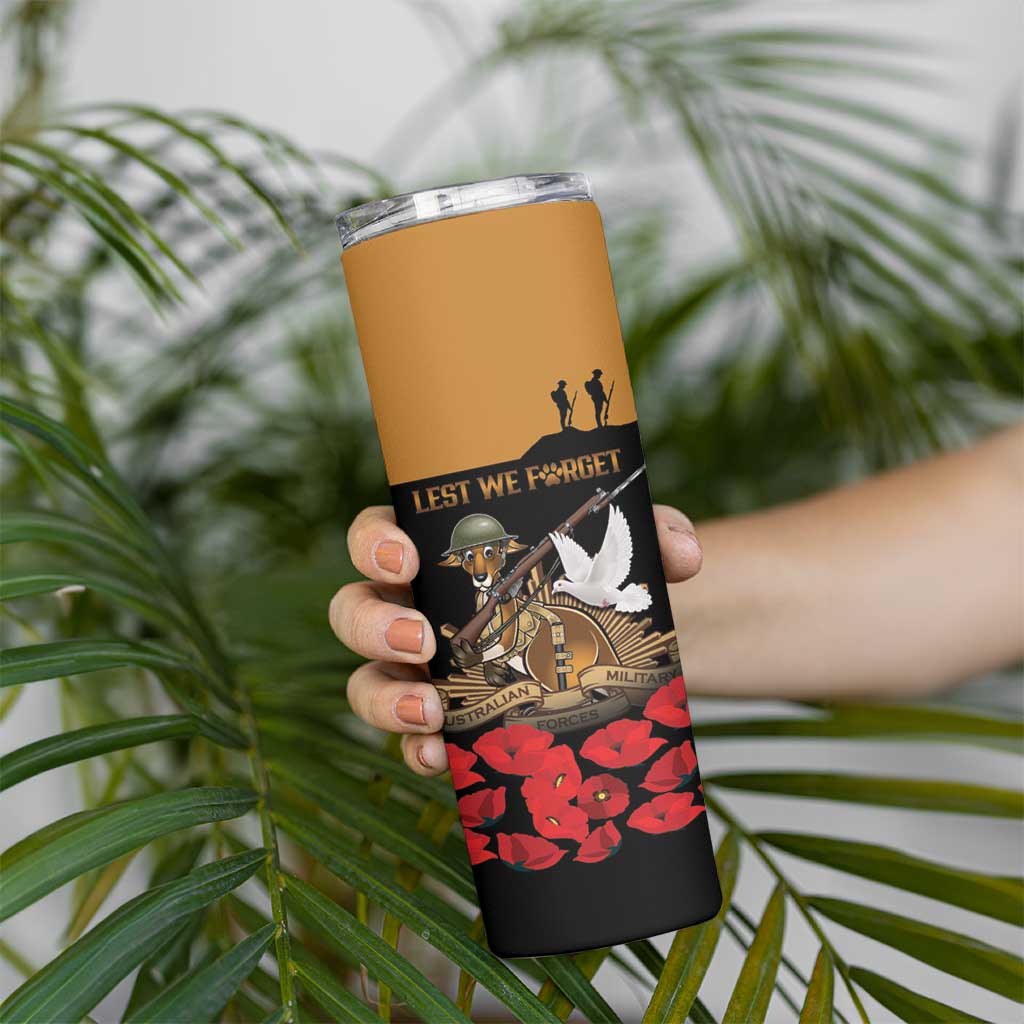 Australia ANZAC Day Personalised Skinny Tumbler Honouring The Animals That Served