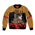 Australia ANZAC Day Personalised Sleeve Zip Bomber Jacket Honouring The Animals That Served