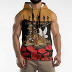 Australia ANZAC Day Personalised Sleeveless Hoodie Honouring The Animals That Served