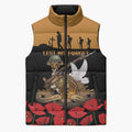 Australia ANZAC Day Personalised Sleeveless Puffer Jacket Honouring The Animals That Served