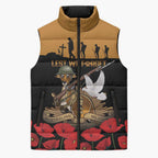 Australia ANZAC Day Personalised Sleeveless Puffer Jacket Honouring The Animals That Served