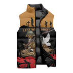 Australia ANZAC Day Personalised Sleeveless Puffer Jacket Honouring The Animals That Served