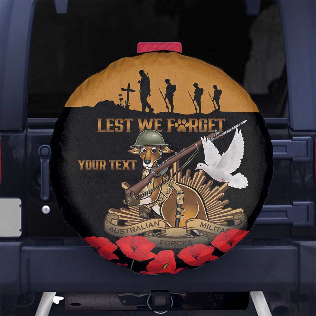 Australia ANZAC Day Personalised Spare Tire Cover Honouring The Animals That Served
