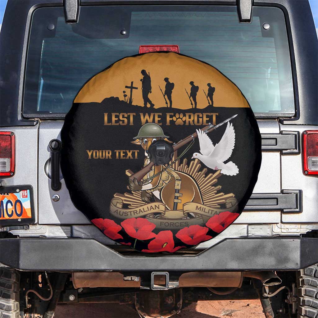 Australia ANZAC Day Personalised Spare Tire Cover Honouring The Animals That Served