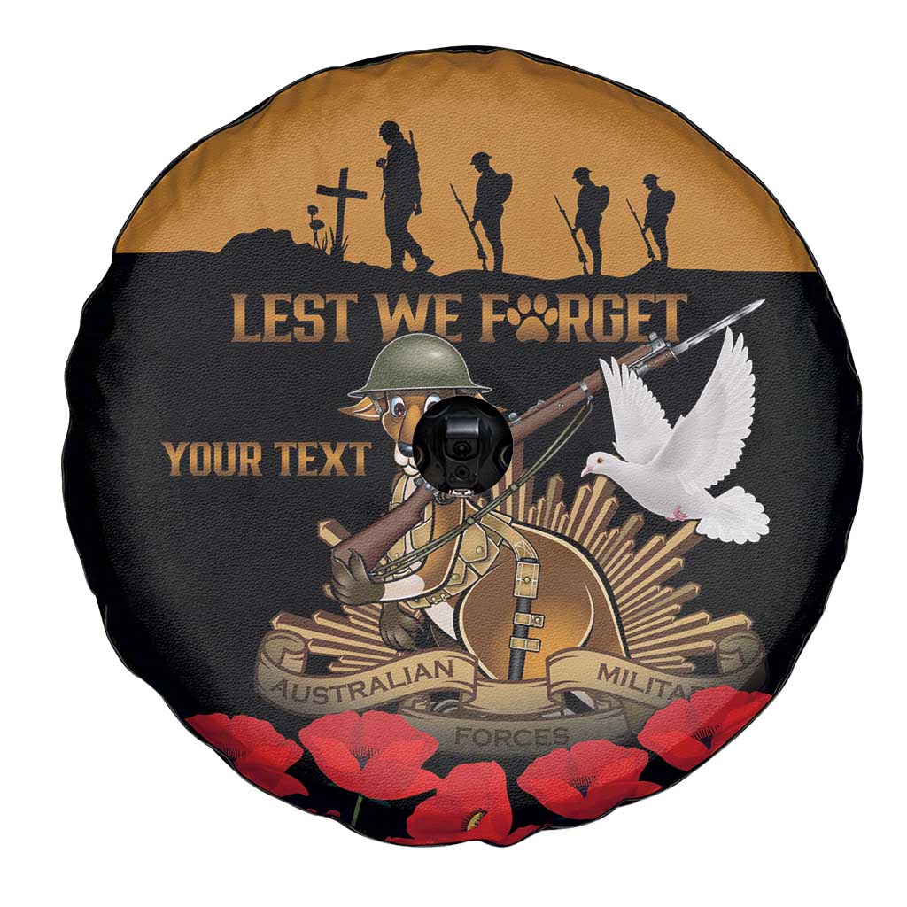 Australia ANZAC Day Personalised Spare Tire Cover Honouring The Animals That Served