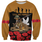 Australia ANZAC Day Personalised Sweatshirt Honouring The Animals That Served