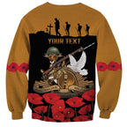 Australia ANZAC Day Personalised Sweatshirt Honouring The Animals That Served