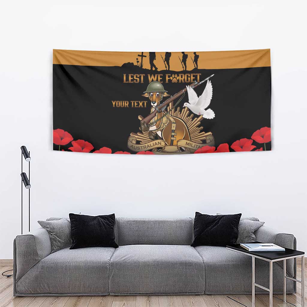 Australia ANZAC Day Personalised Tapestry Honouring The Animals That Served