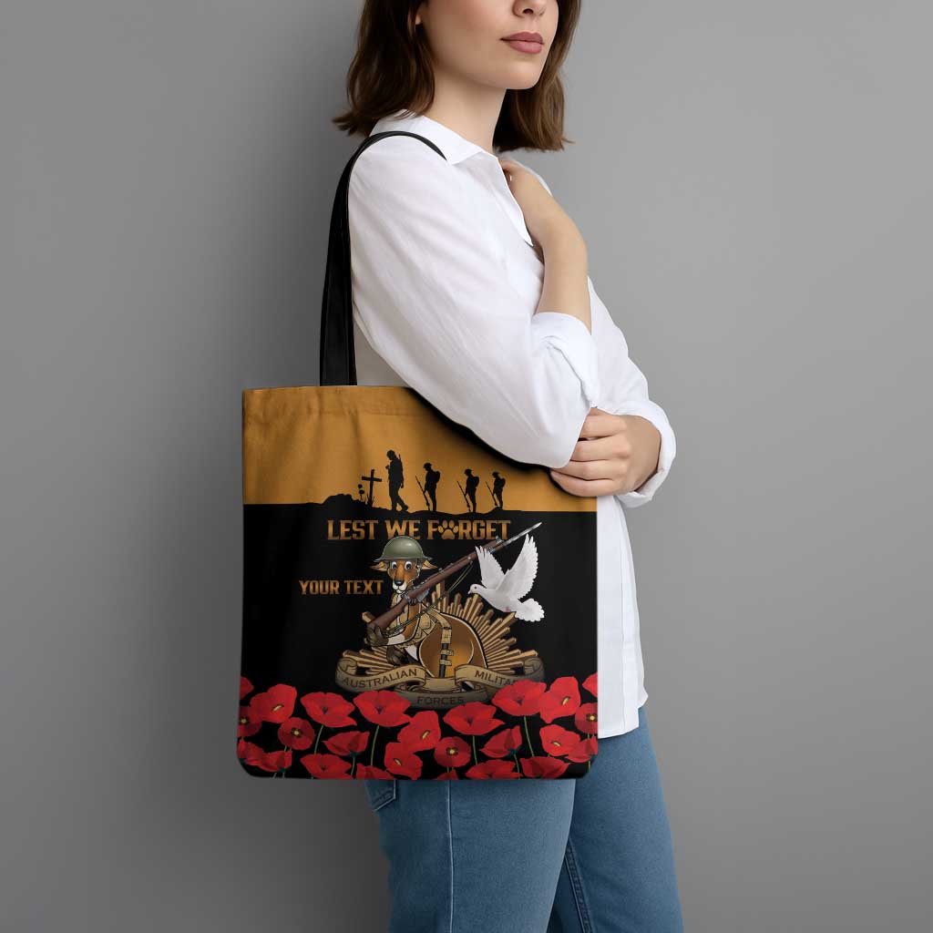 Australia ANZAC Day Personalised Tote Bag Honouring The Animals That Served