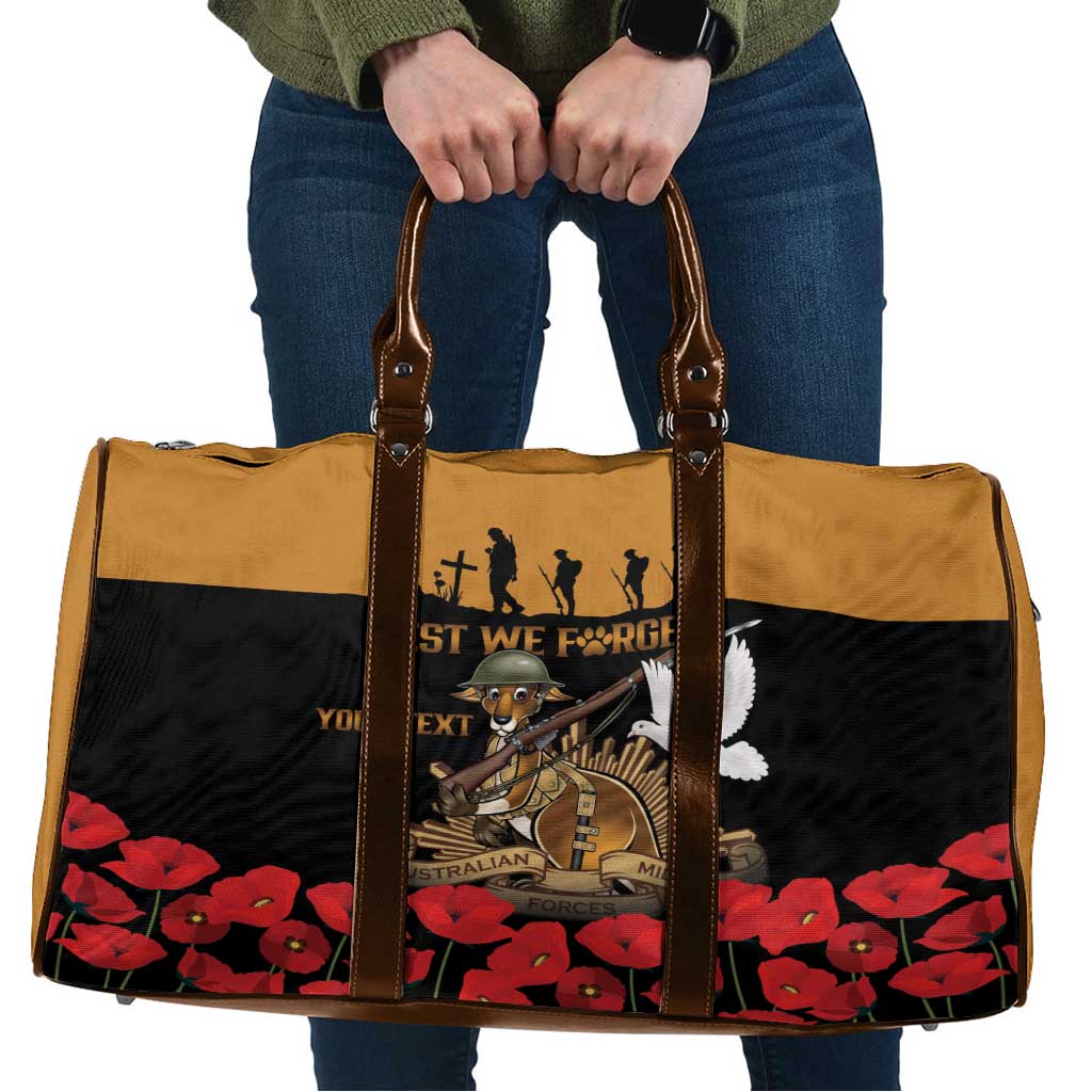 Australia ANZAC Day Personalised Travel Bag Honouring The Animals That Served