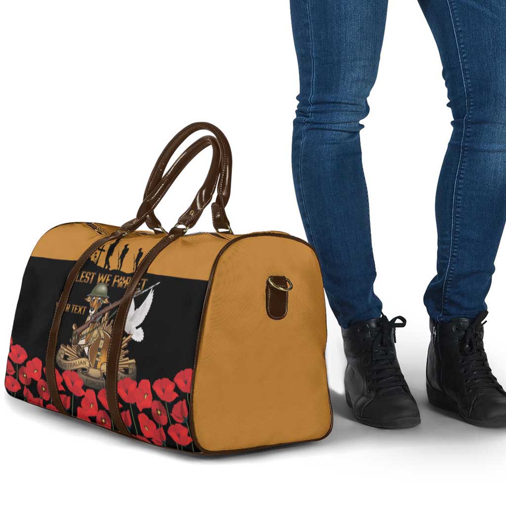 Australia ANZAC Day Personalised Travel Bag Honouring The Animals That Served
