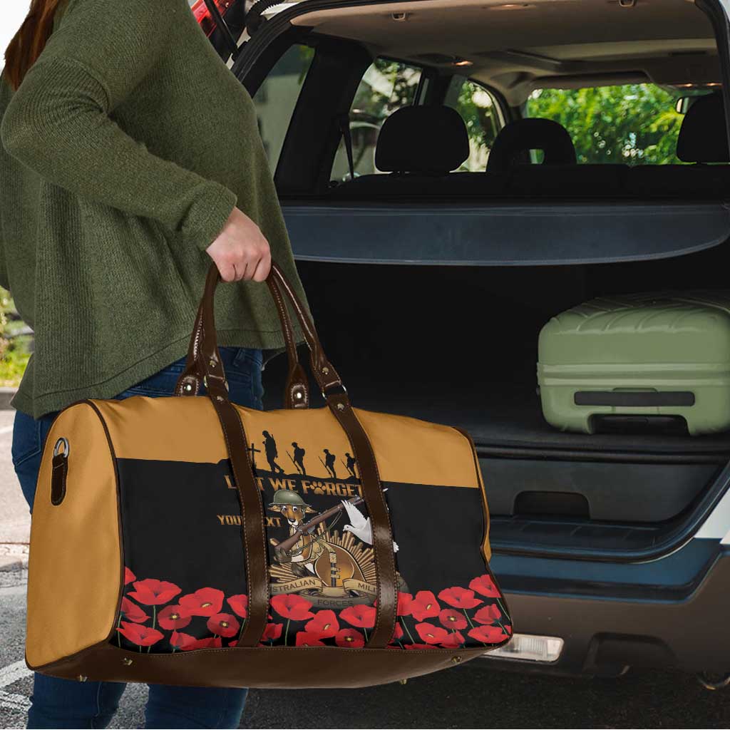 Australia ANZAC Day Personalised Travel Bag Honouring The Animals That Served