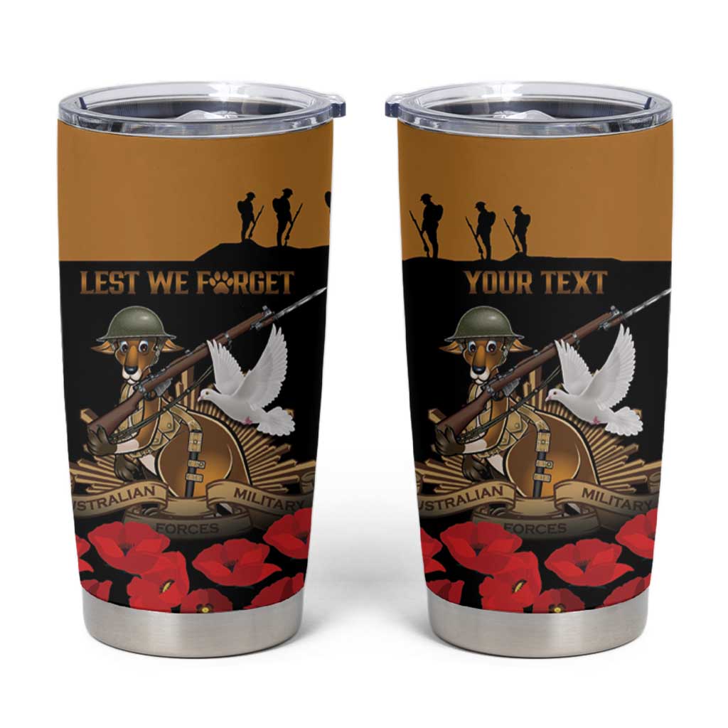 Australia ANZAC Day Personalised Tumbler Cup Honouring The Animals That Served
