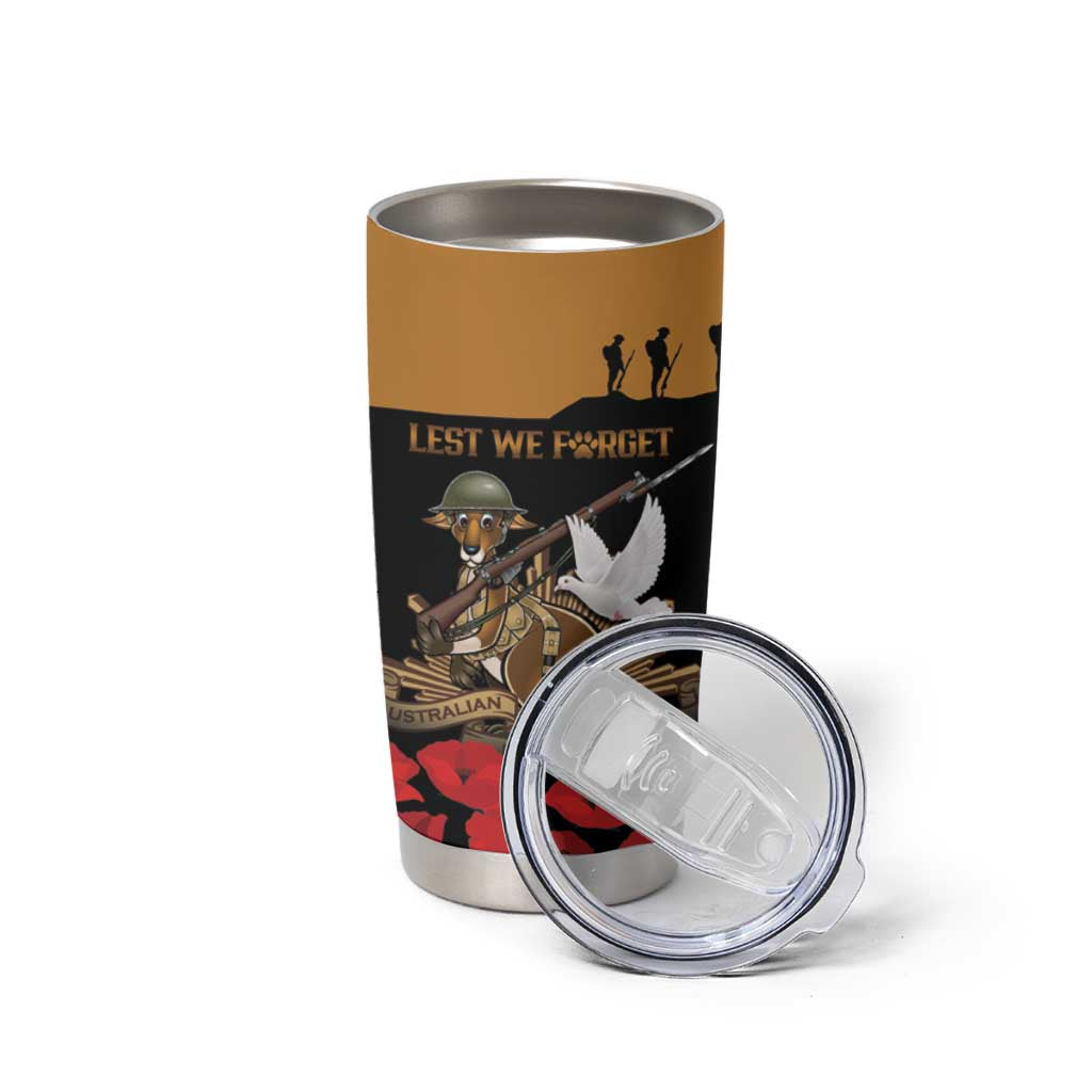 Australia ANZAC Day Personalised Tumbler Cup Honouring The Animals That Served