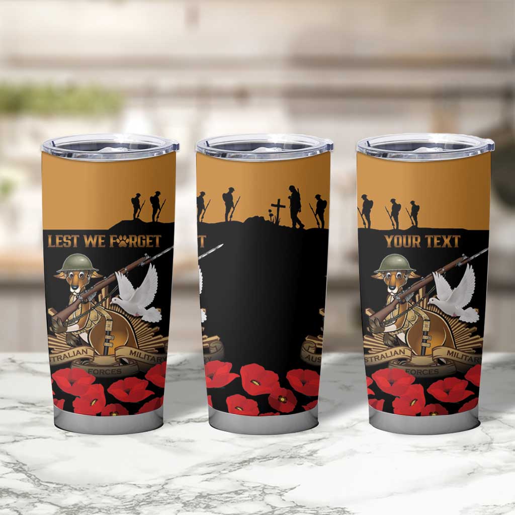 Australia ANZAC Day Personalised Tumbler Cup Honouring The Animals That Served
