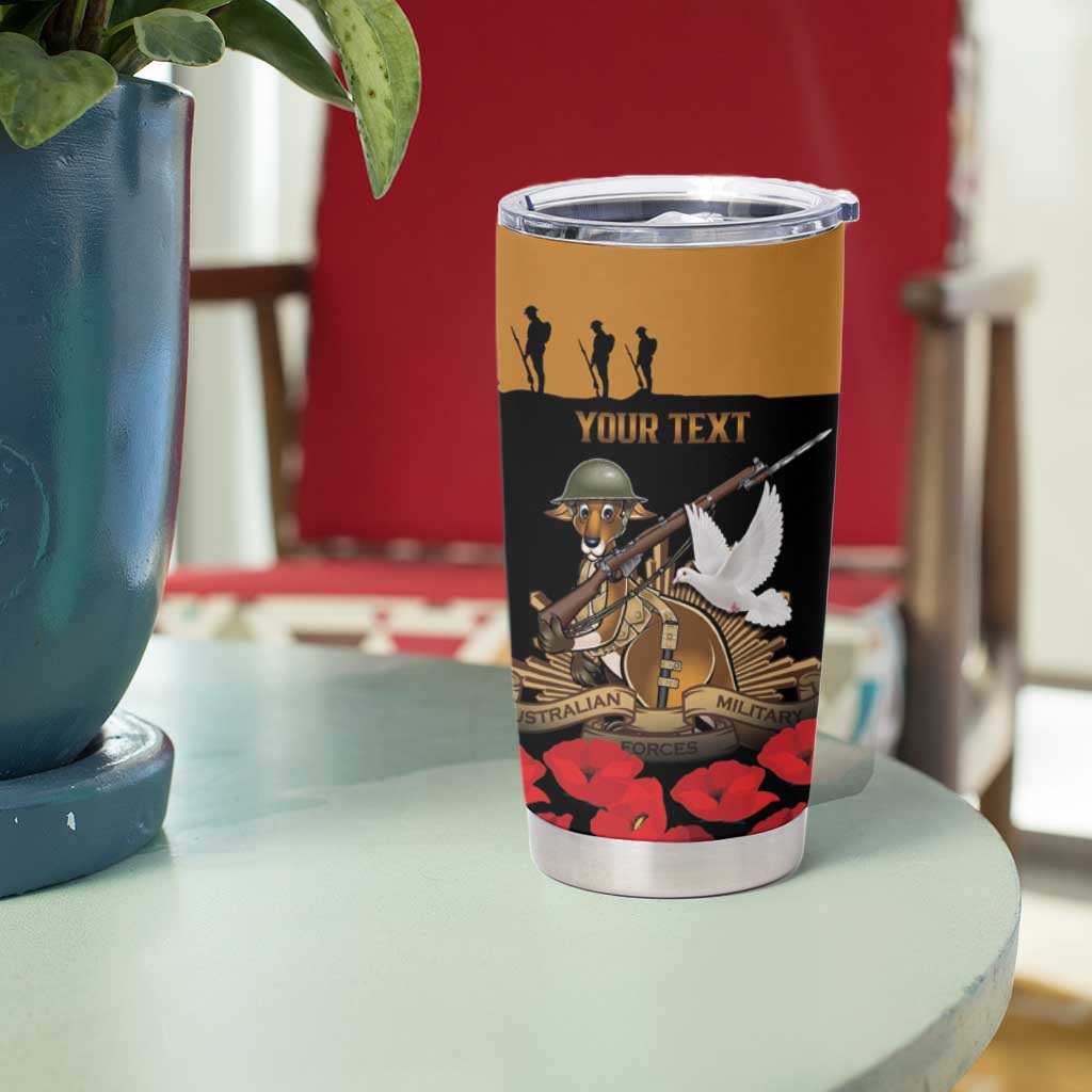Australia ANZAC Day Personalised Tumbler Cup Honouring The Animals That Served