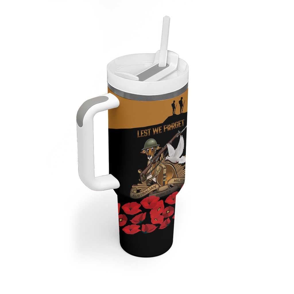 Australia ANZAC Day Personalised Tumbler With Handle Honouring The Animals That Served