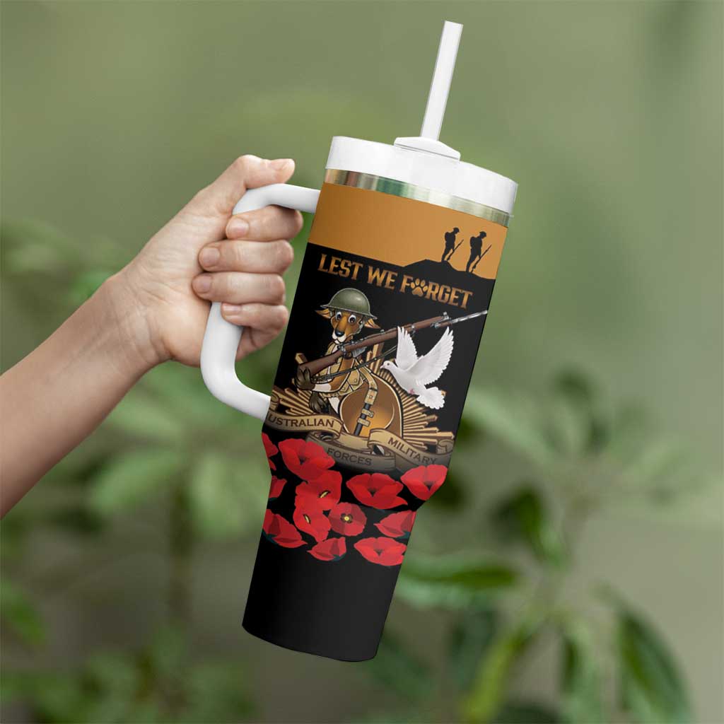 Australia ANZAC Day Personalised Tumbler With Handle Honouring The Animals That Served