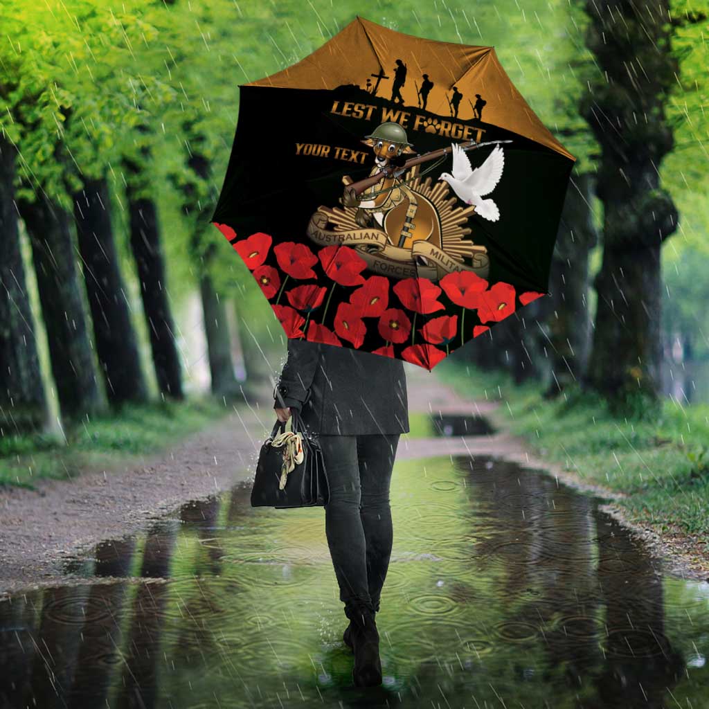 Australia ANZAC Day Personalised Umbrella Honouring The Animals That Served