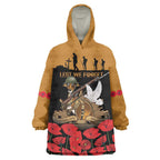 Australia ANZAC Day Personalised Wearable Blanket Hoodie Honouring The Animals That Served