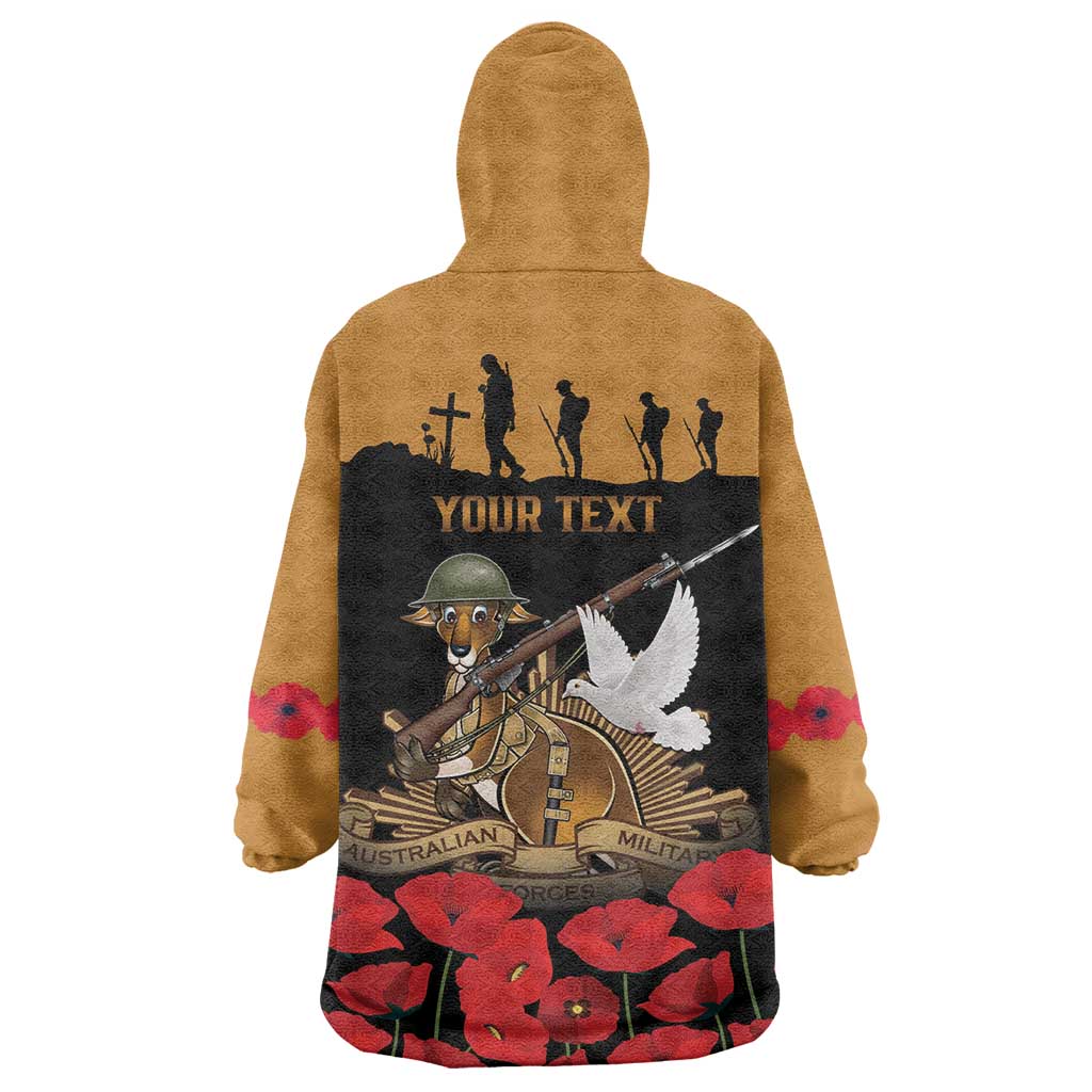 Australia ANZAC Day Personalised Wearable Blanket Hoodie Honouring The Animals That Served