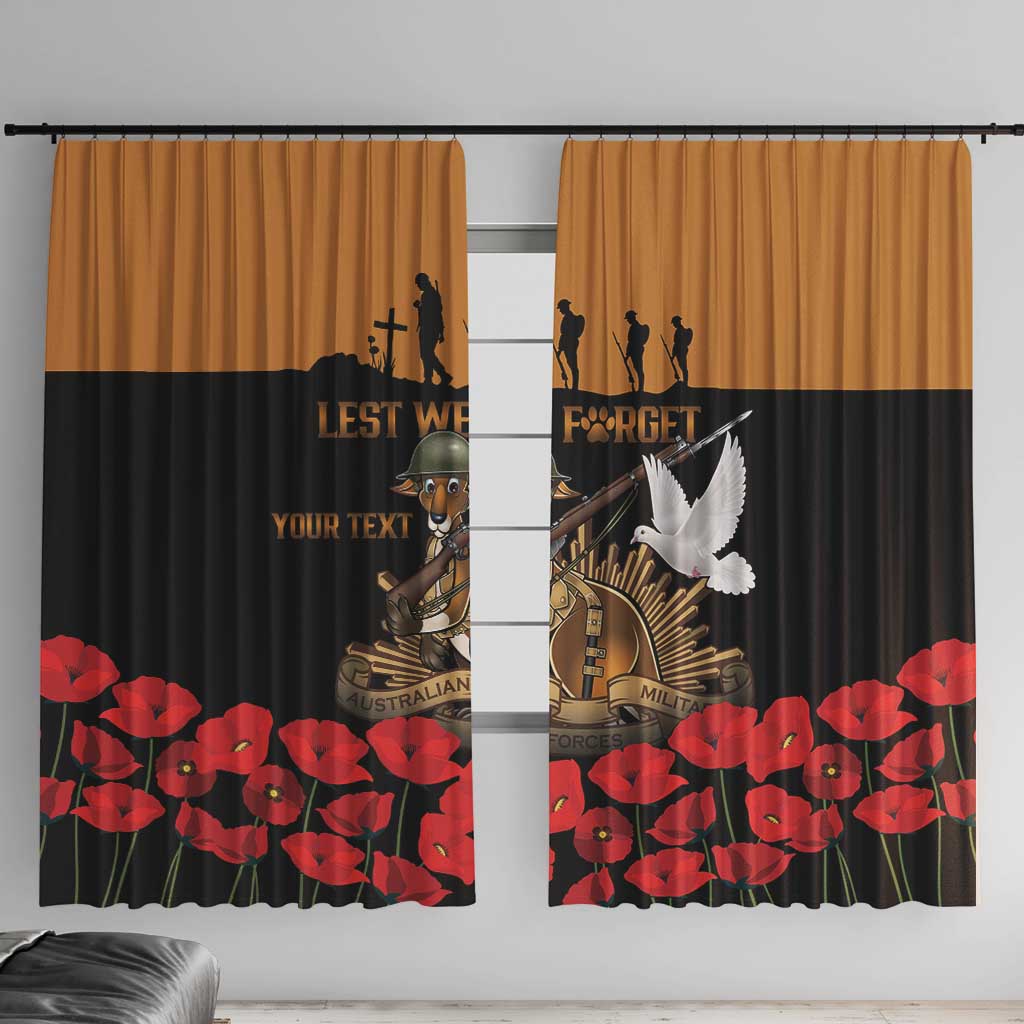 Australia ANZAC Day Personalised Window Curtain Honouring The Animals That Served