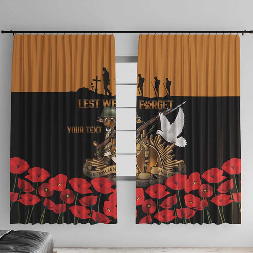 Australia ANZAC Day Personalised Window Curtain Honouring The Animals That Served