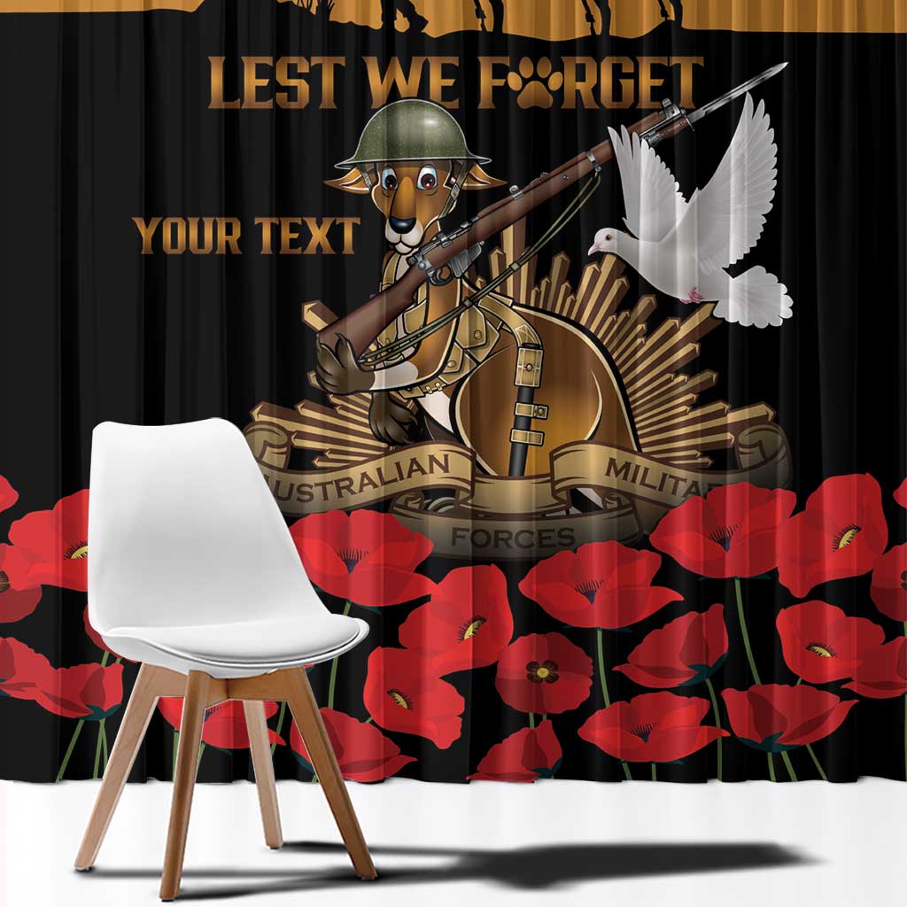 Australia ANZAC Day Personalised Window Curtain Honouring The Animals That Served