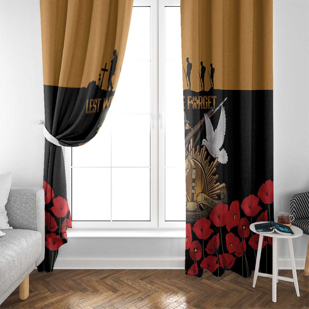 Australia ANZAC Day Personalised Window Curtain Honouring The Animals That Served