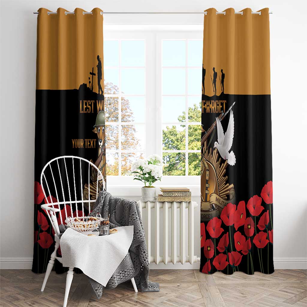 Australia ANZAC Day Personalised Window Curtain Honouring The Animals That Served