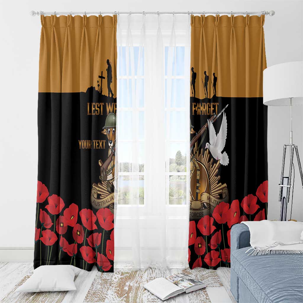 Australia ANZAC Day Personalised Window Curtain Honouring The Animals That Served