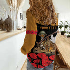 Australia ANZAC Day Personalised Women Casual Shirt Honouring The Animals That Served