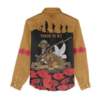 Australia ANZAC Day Personalised Women Casual Shirt Honouring The Animals That Served