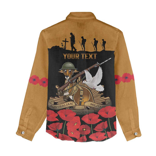 Australia ANZAC Day Personalised Women Casual Shirt Honouring The Animals That Served
