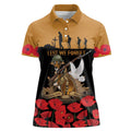 Australia ANZAC Day Personalised Women Polo Shirt Honouring The Animals That Served