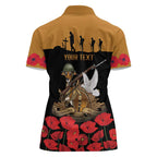 Australia ANZAC Day Personalised Women Polo Shirt Honouring The Animals That Served