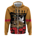 Australia ANZAC Day Personalised Zip Hoodie Honouring The Animals That Served
