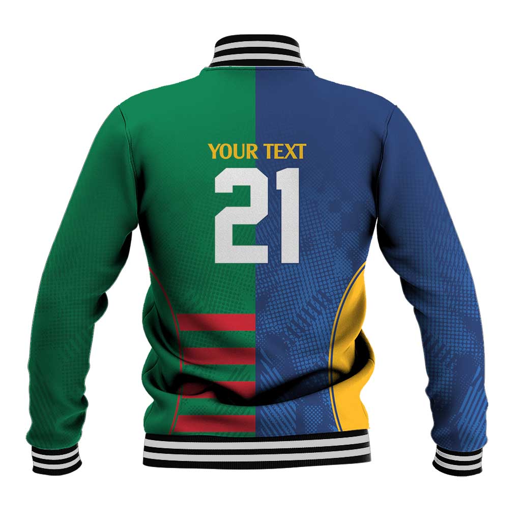 Custom Rabbitohs and Eels Together Baseball Jacket Sporty Style