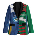 Custom Rabbitohs and Eels Together Blazer Sporty Style
