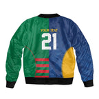Custom Rabbitohs and Eels Together Bomber Jacket Sporty Style