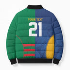 Custom Rabbitohs and Eels Together Bomber Puffer Jacket Sporty Style