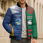 Custom Rabbitohs and Eels Together Bomber Puffer Jacket Sporty Style